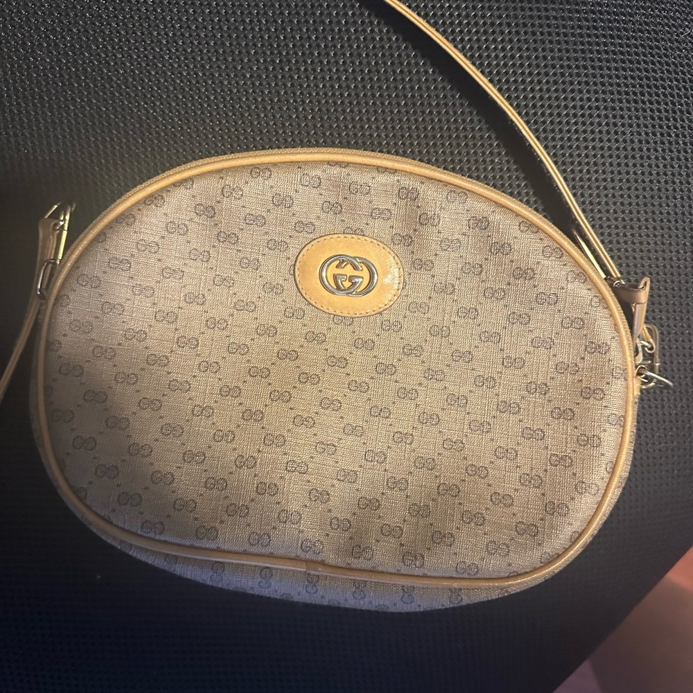 Gucci Beige Monogram Crossbody Bag
